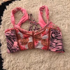 pineapple maaji pink bikini top